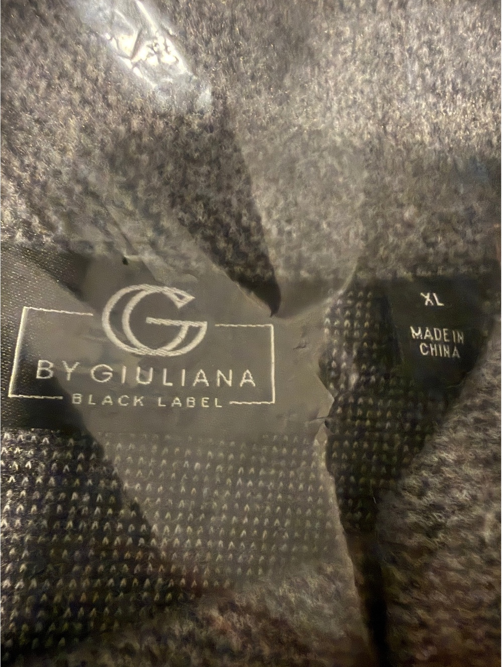 G By Giuliana Black Label Gray Faux Leather Trim Coat Jacket Size XL - Picture 6 of 6